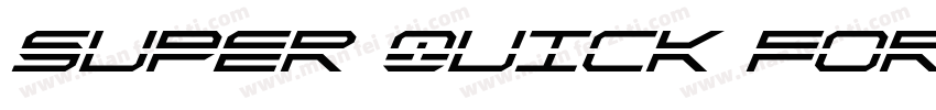 Super Quick Formula字体转换